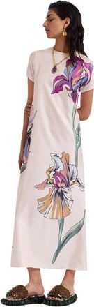 La DoubleJ Swing Dress - Dames - Casual kleedjes - Beige - XL - Kleedjes