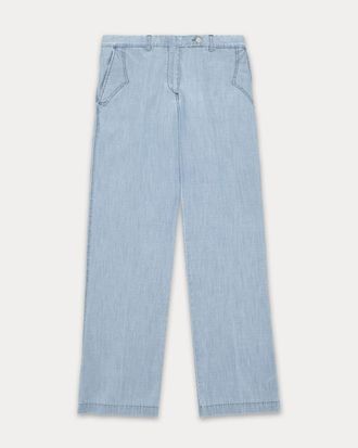 Fortela Jelene Chambray Trousers in Bleach Wash at Nordstrom, Size 40 Eu