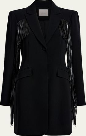 Cinq &agrave; Sept Joelette Fringed Mini Blazer Dress