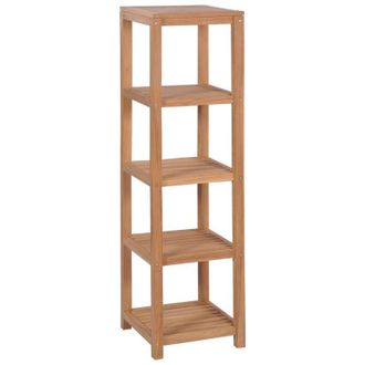 vidaXL 4-Tier Bathroom Storage Rack Solid Teak 42x42x165 cm Vidaxl