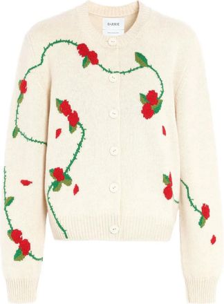 Barrie Cardigan con intarsi a fiori - Toni neutri