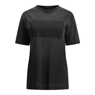 Maison Margiela T-shirt in Cotone Jersey con Patch Tonal - - Tops - Uomo - Nero - XS