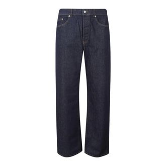 Dries Van Noten Straight Jeans, male, Blue, Size: W33 Pine Den 3384 M.w. Pants