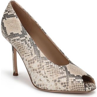 Favorite Daughter Yara Peep Toe Pump in Soft Pink Print at Nordstrom, Size 8.5