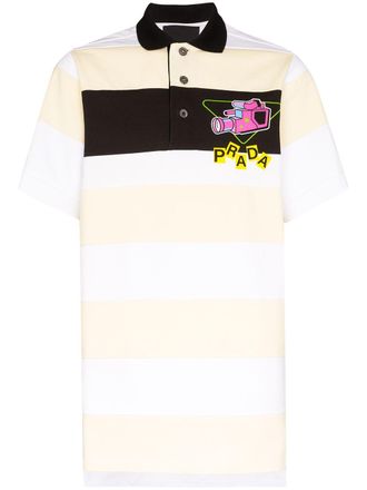 Prada Poloshirt met logo - Wit