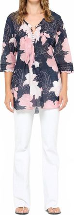 Oneseason Poppy Top In Playa Navy