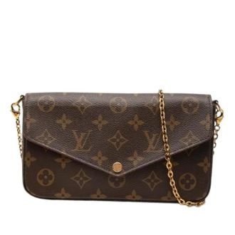 Louis Vuitton Pre-owned Pochette Felicie Crossbody Tas - Dames - Pre-owned - Bruin - Maat: ONE Size