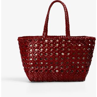 Scalpers Braided Leather Bag in Darkred at Nordstrom