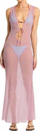 Bond-Eye Harper Maxi Dress In Sunbaked Stripe