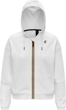 K-Way Lara Poly Cotton - Dames - Vesten met rits - Wit - XS - Katoen - Hoodies & sweatvesten