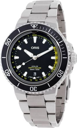 Oris Aquis Depth Gauge Automatic Black Dial Mens Watch 01 733 7755 4154-Set MB