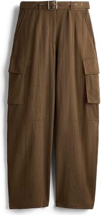 H&M Cargo Pants With Belt in Brown at Nordstrom, Size X-Large