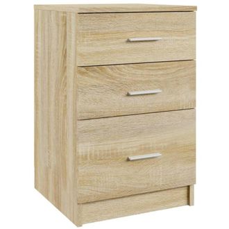 vidaXL Vidaxl - Mesita De Noche Madera Contrachapada Roble Sonoma 40x40x63 Cm