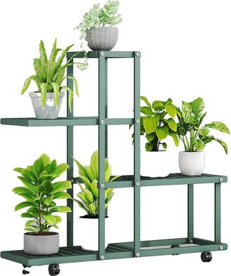 OEM Soporte Para Plantas, Dise&ntilde;o Multinivel, Port&aacute;til Y Duradero, H9035 Verde