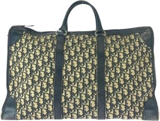Dior Pre-owned Weekend Bags, unisex, Blue, Size: ONE SIZE Pre-owned Canvas Weekend Bag