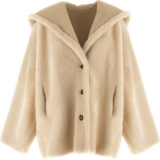 Alberta Ferretti Reversible Sheepskin Pellicce Beige-Donna