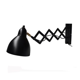 Tosel Aplique de pared metal Alt.20cm negro ;Pantalla: taupe