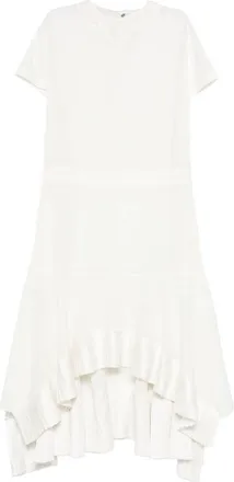 sacai Ruffled Short-sleeve Asymmetric Dress