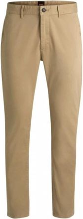 HUGO BOSS Slim-fit Chino Broek - Heren - Chinos - Beige - W31 L32 - Katoen - Broeken