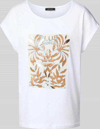 More & More More & More T-Shirt mit Rundhalsausschnitt in Offwhite, Größe 36