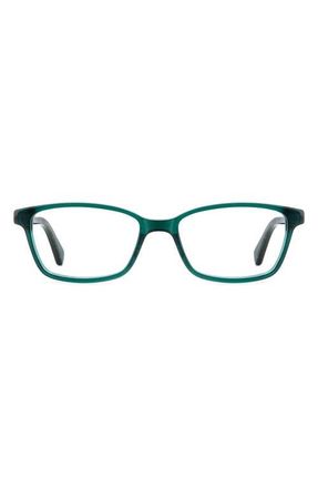 Kate Spade New York agnessa 49mm rectangular reading glasses in Green at Nordstrom