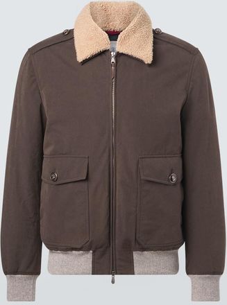 Brunello Cucinelli Shearling-trimmed blouson jacket