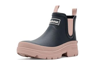 Barbour Nimbus Chelsea Welly Womens Boots Dusky Grey/Gardenia Pink : 11 M, Rubber