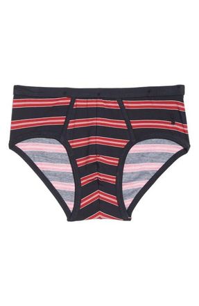 Ron Dorff Y-Front Stretch Cotton Briefs in Navy at Nordstrom, Size X-Large