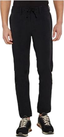 HUGO BOSS Broeken, Heren, Zwart, W31 L32, Spandex, Zwarte Tapered Chino Broek Lente/Zomer Collectie