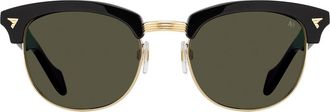 American Optical Sirmont 51mm Wayfarer Nylon Non Polarized in Black Gold - Gnn at Nordstrom