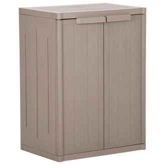 Berkfield Home Garden Storage Cabinet Brown 65x45x88 cm PP Wood Look | Size: 65 x 45 x 88 cm