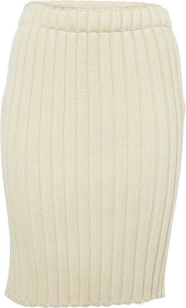 Dolce & Gabbana ribbed-knit skirt - White
