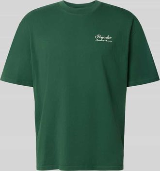 Pegador Oversized Fit T-Shirt mit Label-Detail Modell Morcote in Dunkelgruen, Gr&ouml;&szlig;e XXL