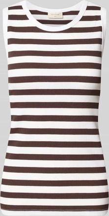 Freequent Slim Fit Top mit Rundhalsausschnitt Modell Effy in Dunkelbraun, Gr&ouml;&szlig;e XXL