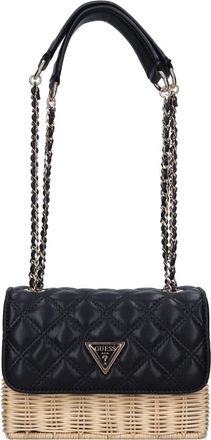 Guess Giully Schoudertas - Dames - Schoudertassen - Zwart - ONE Size - Leer - Tassen