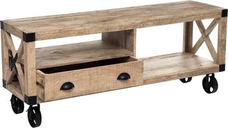 Atmosphera Mueble De Tv &laquo;silas&raquo; - Metal Y Madera De Mango 58 X 140 Cm - Atmosphera Cr&eacute;ateur DInt&eacute;rieur