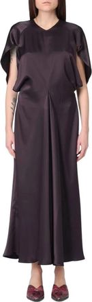 Liviana Conti Jurken Bruin - Dames - Casual kleedjes - Bruin - M - Kleedjes