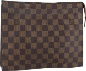 Louis Vuitton Pre-owned Canvas Pouch - Dames - Vintage Clutch - Bruin - ONE Size - Vintage