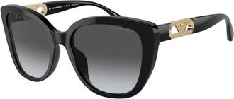 Emporio Armani Authentieke Stijlvolle Brillen met Premium Kwaliteit - Dames - Zonnebrillen - Zwart - 54 MM - Accessoires