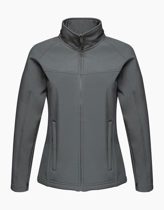 Regatta Womens Regatta Ladies Uproar Softshell Wind Resistant Jacket - Grey - Size: 14