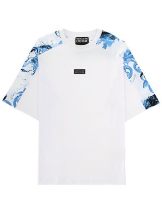 Versace Jeans Couture White Printed Crew Neck T-Shirt