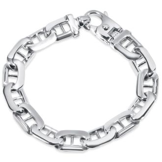 Pompeii3 Mens Marine 14k Gold (60gram) or Platinum (112gram) 12mm Link Bracelet 8.5
