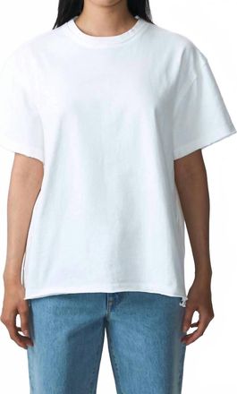 Slvrlake Denim Oversize Short Sleeve Tee In Natural White