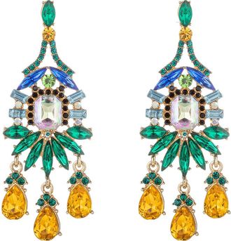 Eye Candy Los Angeles Fallen Statement Earrings in Green at Nordstrom Rack