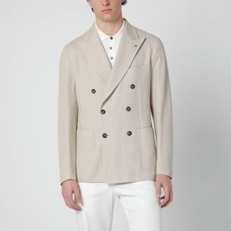 Tagliatore Beige double-breasted cotton jacket