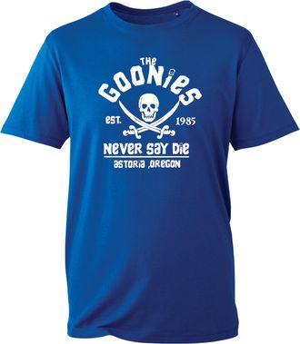 Generic Never Say Die T-Shirt - Retro Adventure Graphic Tee Inspired by 80s Movie Style - Vintage Humor Shirt for Men & Women (Royal, XL Years)