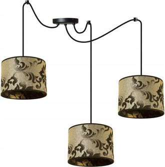 OEM L&aacute;mpara De Techo Colgante, Pantalla Con Estampado De Ara&ntilde;a, Dorada