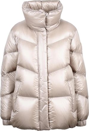 Woolrich Taupe Aliquippa Glossy Polyamide Down Jacket