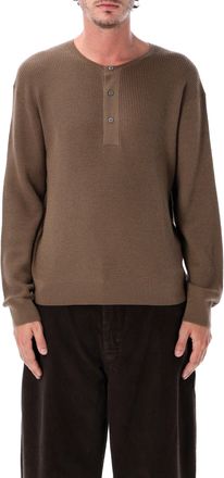 STUDIO NICHOLSON Textured Ribbed Knit Round Neck Sweater