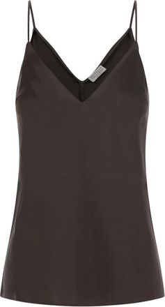 Brunello Cucinelli Top Senza Maniche - - Tops - Donna - Marrone - L